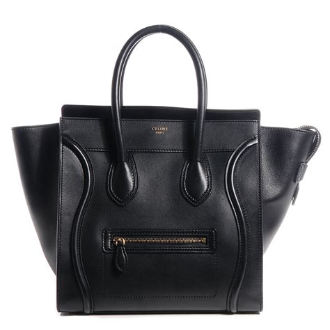 celine mini luggage smooth calfskin black|CELINE Smooth Calfskin Mini Luggage Black .